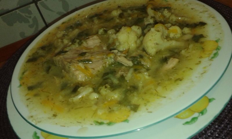 Kalafiorowa na żeberkach po mojemu