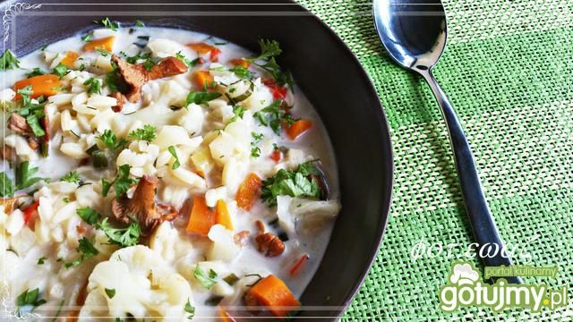 Kalafiorowa z papryką i kurkami