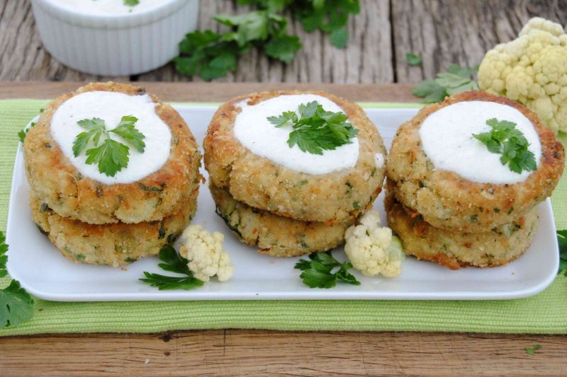 Kalafiorowe kotlety z natką
