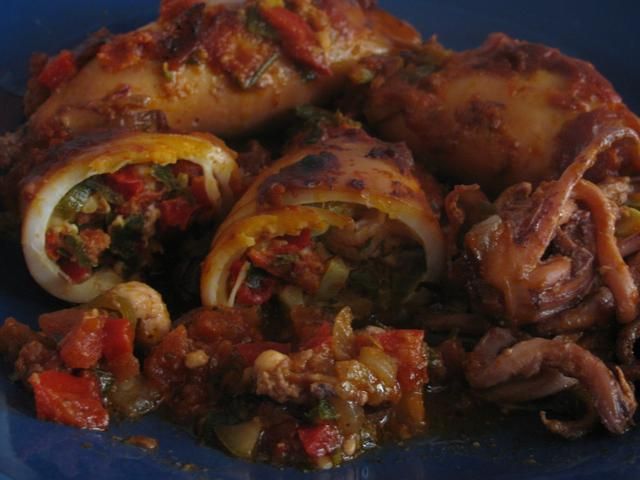 Kalmary nadziewane warzywami