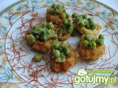 Kalmary w chrupiącej panierce z groszkie