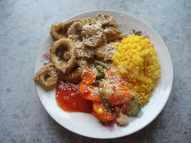 Kalmary w cieście razowym Kalmary w cieście razowym