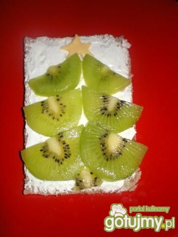 Kanapka choinka z kiwi