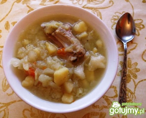 Kapuśniak z jabłkiem, na żeberkach Kapuśniak z jabłkiem, na żeberkach