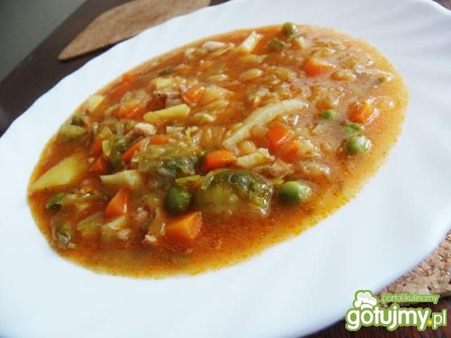 Kapuśniak z młodej kapusty.