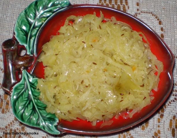 Kapusta kiszona obgotowana - z kminkiem 