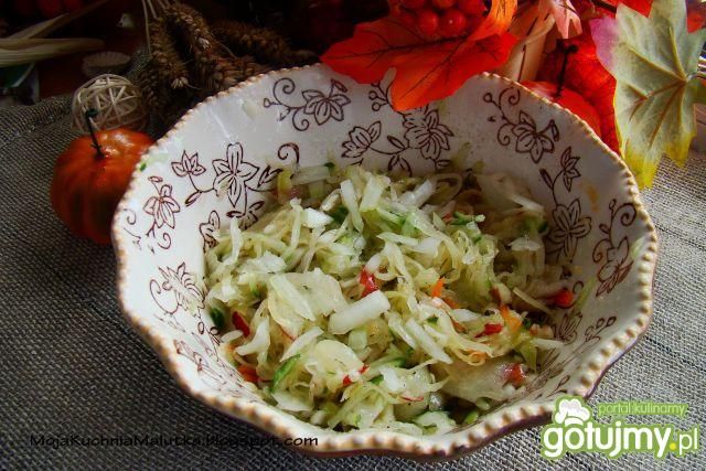 Kapusta kiszona z rzodkiewką i ogórkiem 