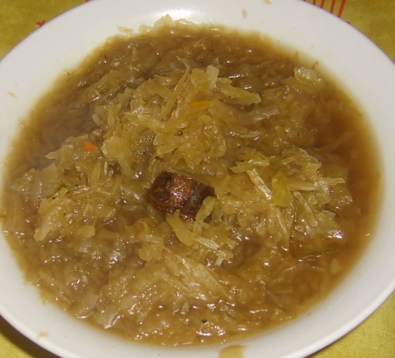 Kapusta na grzybowym wywarze