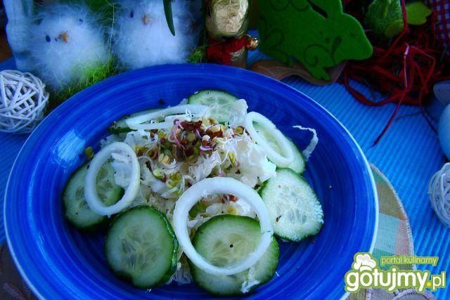 Kapusta pekińska z kiełkami rzodkiewki  Kapusta pekińska z kiełkami rzodkiewki