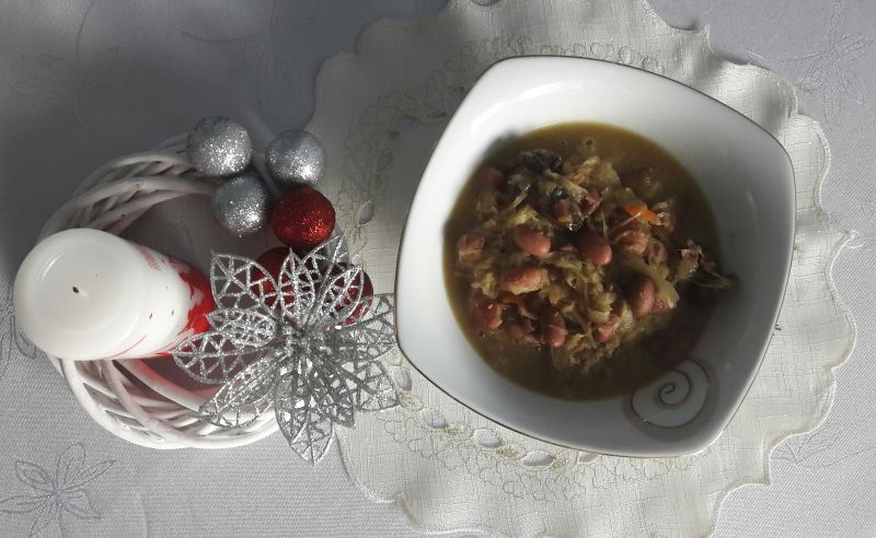 Kapusta z grochem i grzybami Kapusta z grochem i grzybami