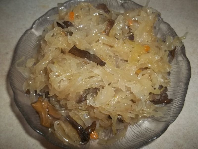 Kapusta z grzybami