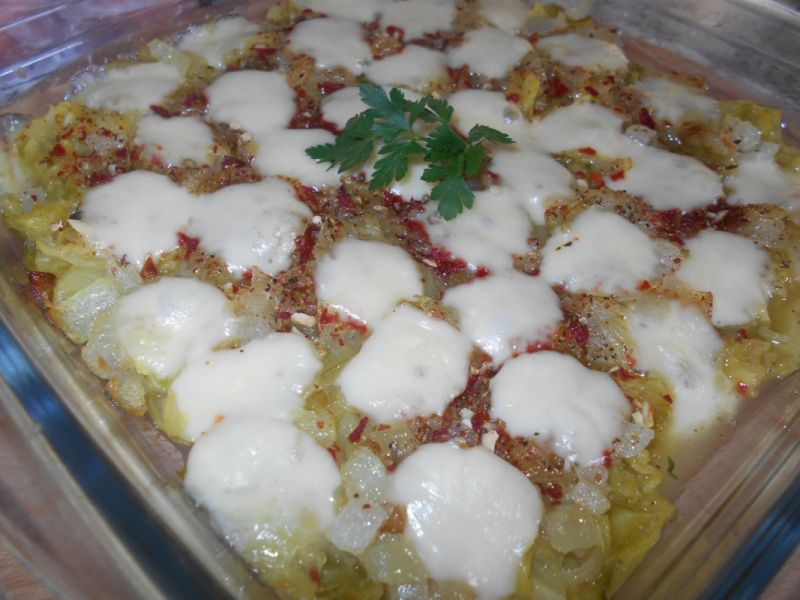 Kapusta zapiekana z mozzarellą Kapusta zapiekana z mozzarellą