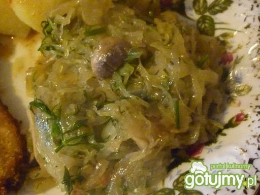 Kapusta zasmażana z pieczarkami i koprem Kapusta zasmażana z pieczarkami i koprem