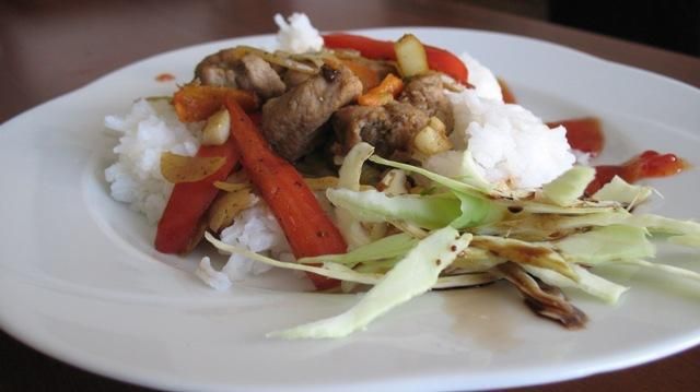 Karczek fusion smażony z warzywami