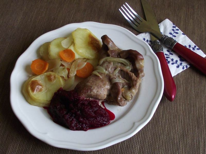 Karczek pieczony marynowany z pieprzem cytrynowym 