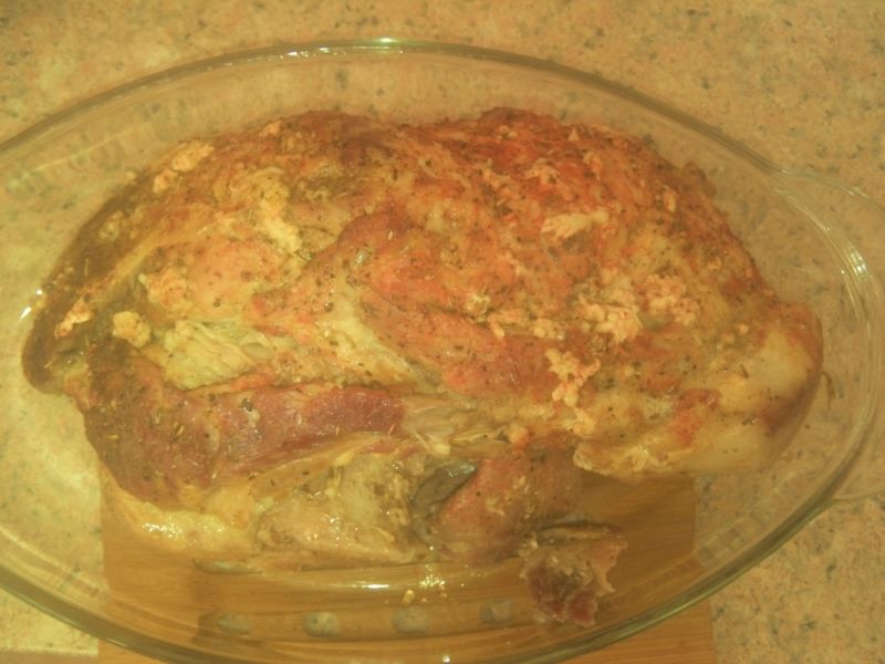 Karczek pieczony z czosnkiem 