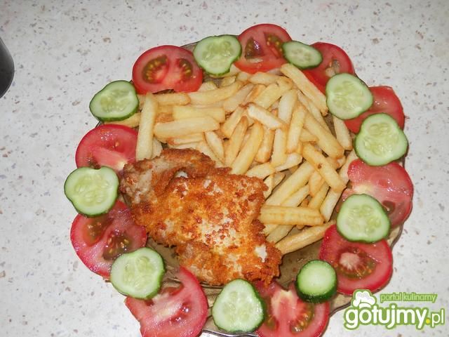 Karkówka panierowana z frytkami Karkówka panierowana z frytkami