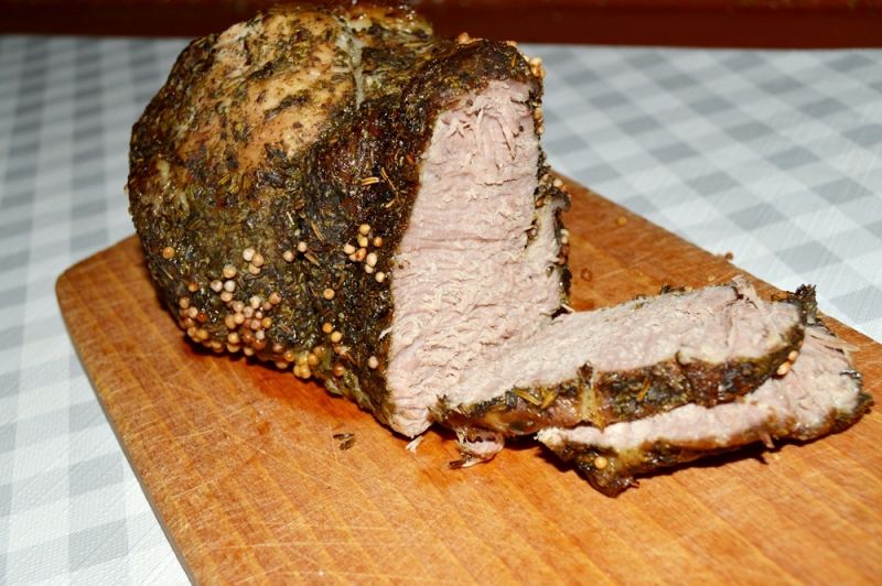 Karkówka pieczona z rozmarynem i gorczycą Karkówka pieczona z rozmarynem i gorczycą