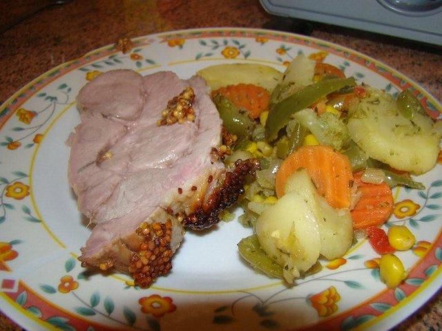 Karkówka w musztardzie francuskiej Karkówka w musztardzie francuskiej