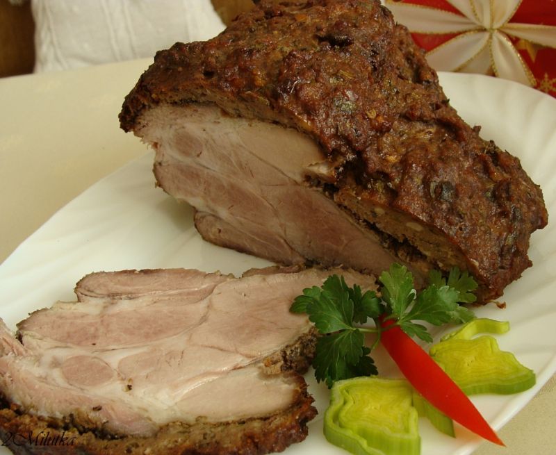 Karkówka w musztardzie i orzechach Karkówka w musztardzie i orzechach