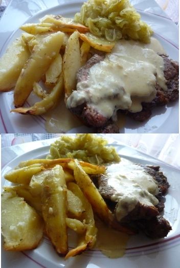 Karkówka w sosie chrzanowym  Karkówka w sosie chrzanowym