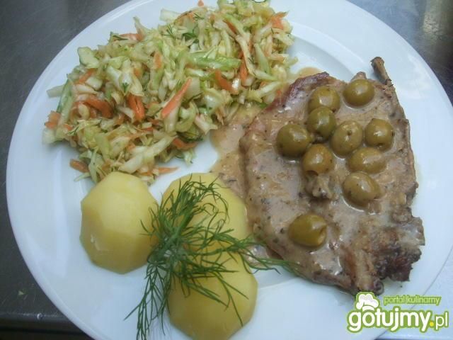 Karkówka w sosie z oliwkami Karkówka w sosie z oliwkami