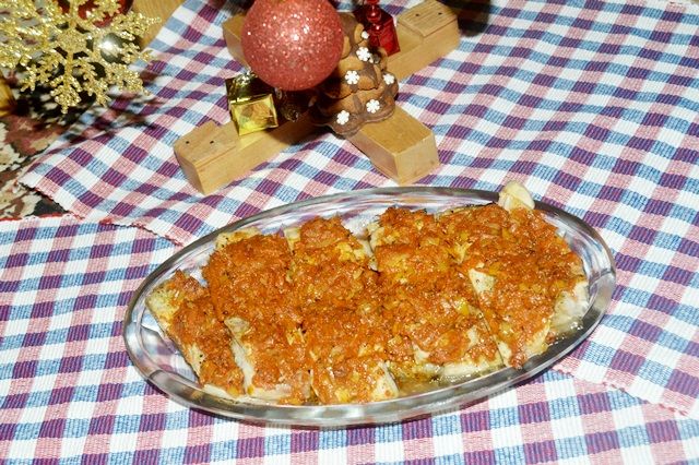 Karp pieczony pod marchewkowo-porową pierzynką Karp pieczony pod marchewkowo-porową pierzynką