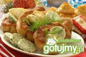 Karp pieczony z grzybami