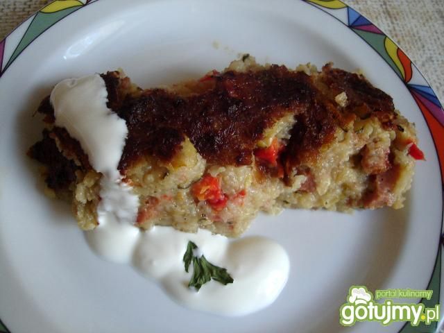 Kartoflak z cukinią i papryką