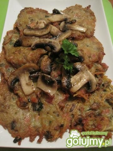 Kartoflane placki z dodatkiem pieczarek