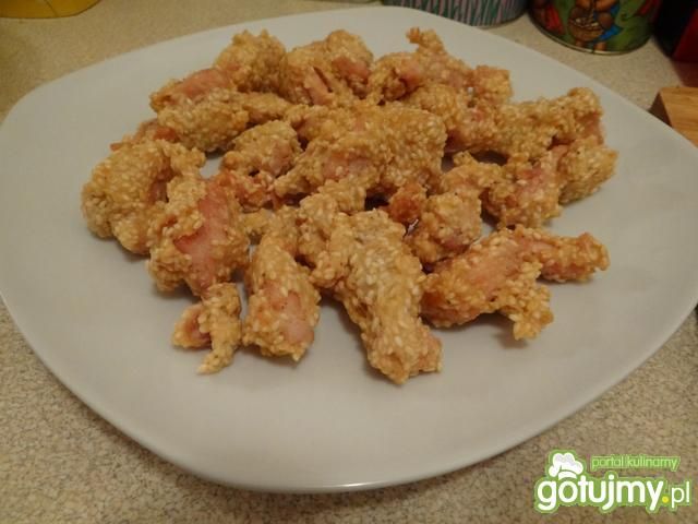 Kąski kurczaka w sezamie