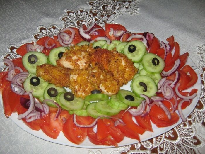 Kąski z kurczaka z warzywami