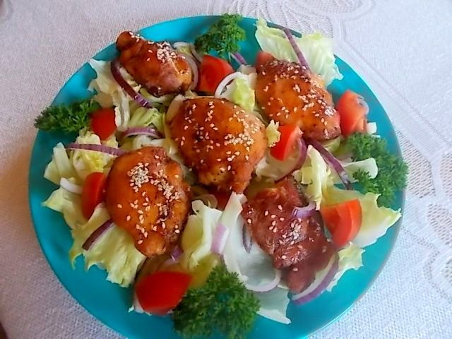 Kąski z udek w miodzie i cayenne   Kąski z udek w miodzie i cayenne