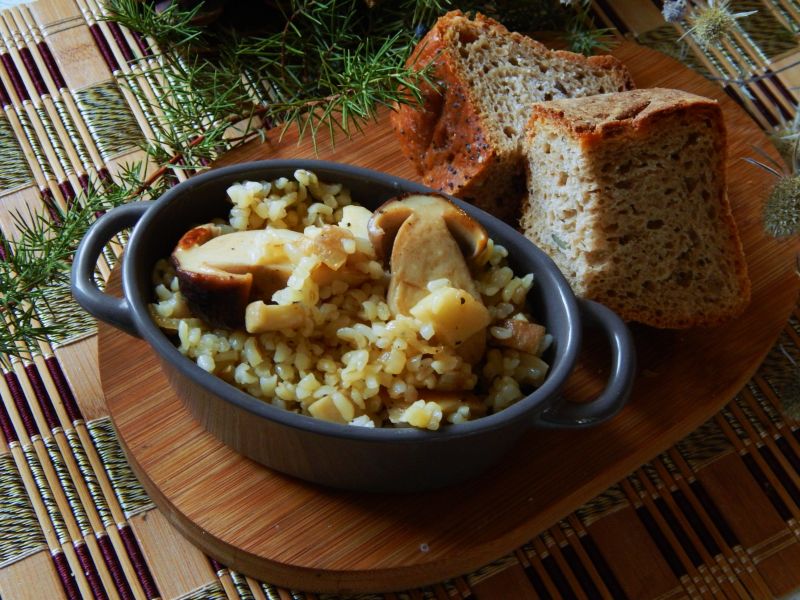 Kasza bulgur z grzybami