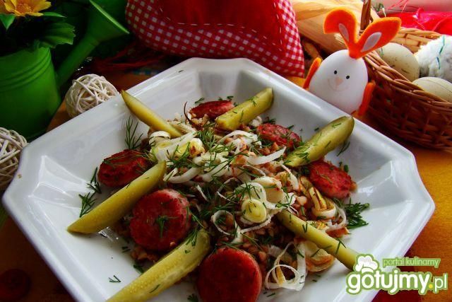 Kasza gryczana  białą kiełbasą