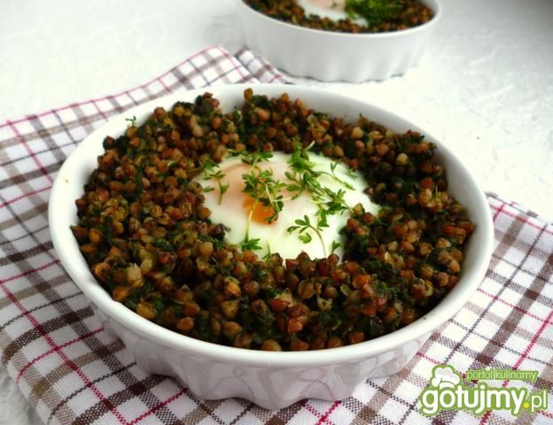 Kasza gryczana zapiekana z jajkiem