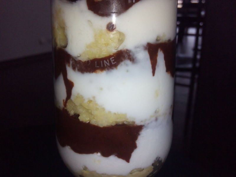 Kasza jaglana z kremem czekoladowym Kasza jaglana z kremem czekoladowym