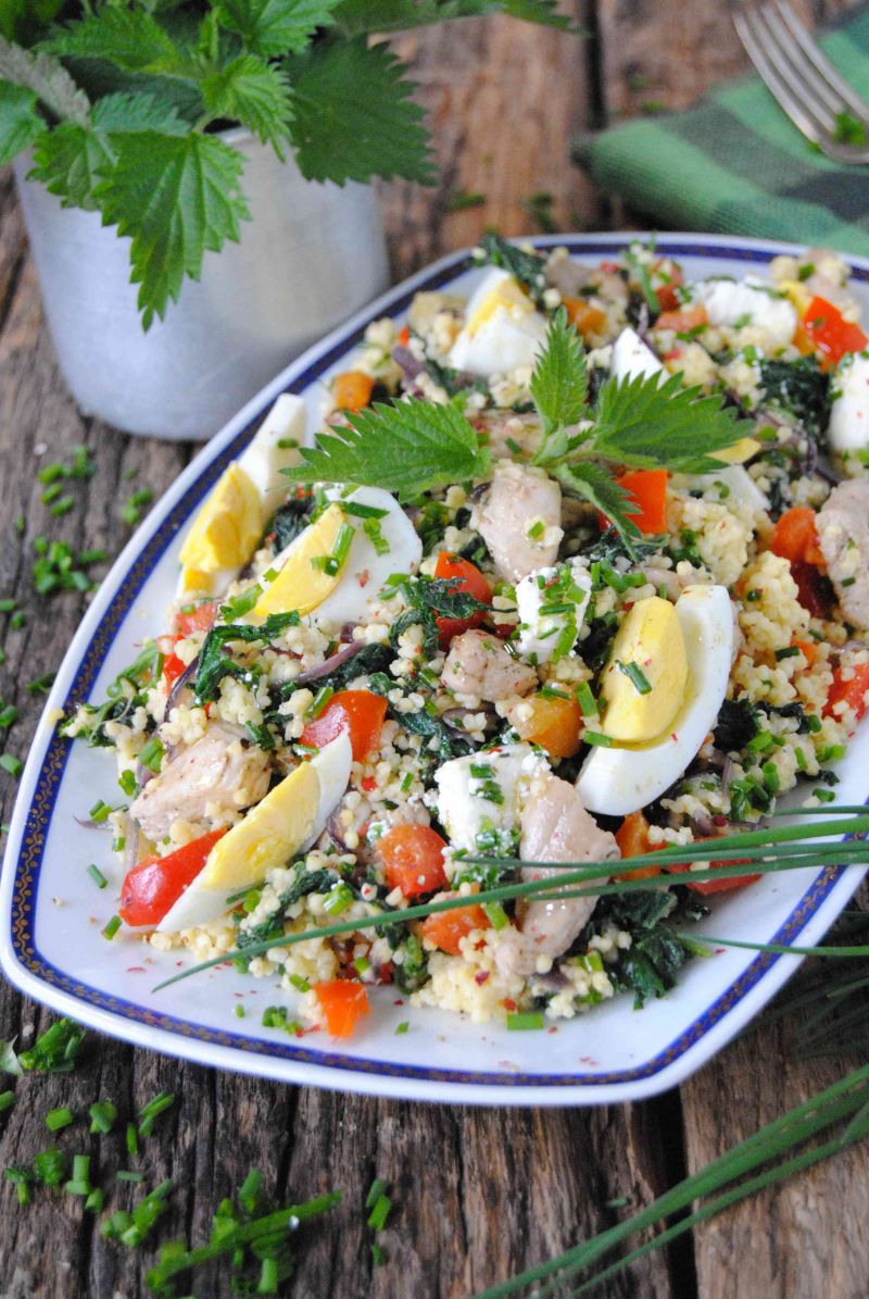 Kasza jaglana z pokrzywą