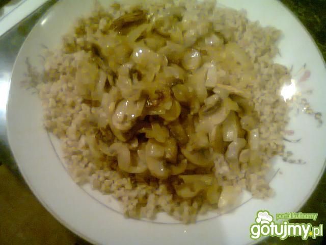 Kasza z pieczarkami