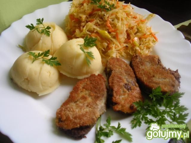 Kaszanka w panierce z bułki tartej