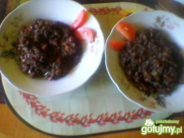 Kaszanka z cebulą i kiełbasą  Kaszanka z cebulą i kiełbasą