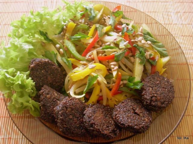 Kaszanka z paprykową jarzynką 