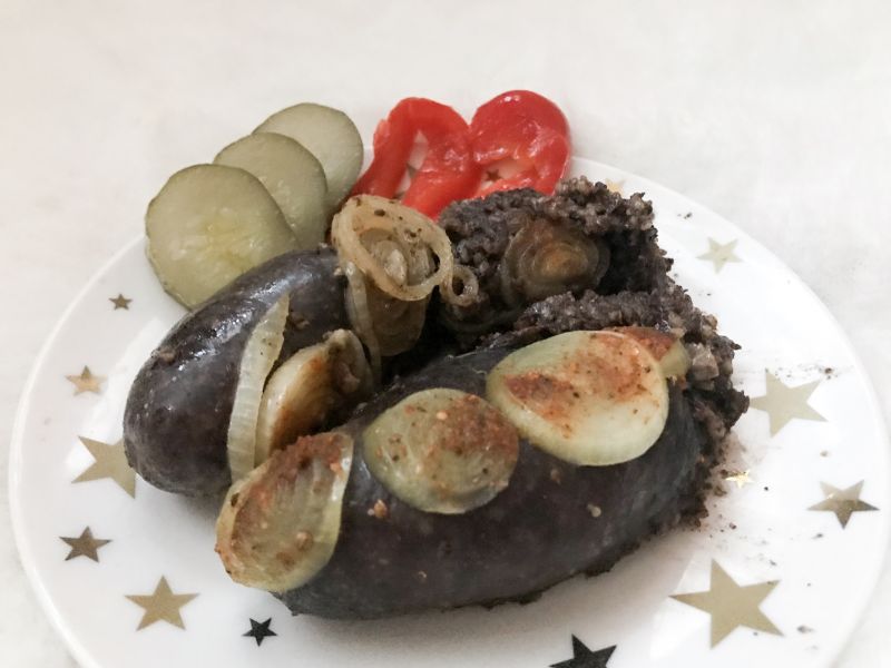 Kaszanka z wątrobą z grilla  Kaszanka z wątrobą z grilla