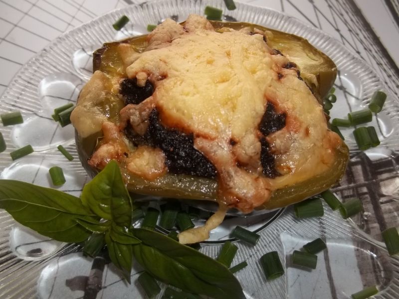 Kaszanka zapiekana w papryce