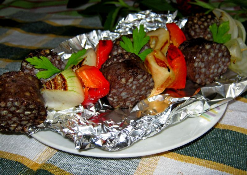 Kaszankowe szaszłyki