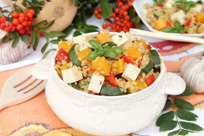 Kaszotto z dynią i tofu 