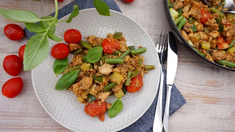 Kaszotto z kurczakiem i fasolką Kaszotto z kurczakiem i fasolką