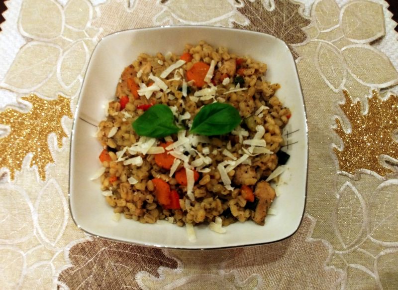 Kaszotto z kurczakiem i warzywami Kaszotto z kurczakiem i warzywami