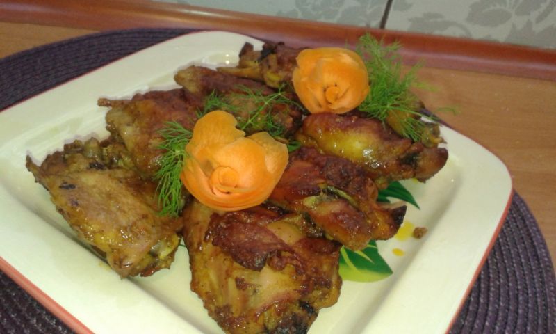 Kawałki kurczaka z piekarnika