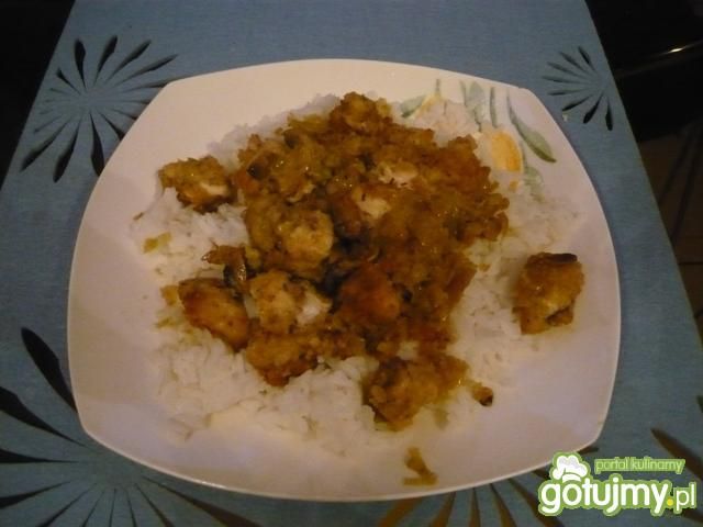 Kawałki kurczaka z porami i pieczarką Kawałki kurczaka z porami i pieczarką